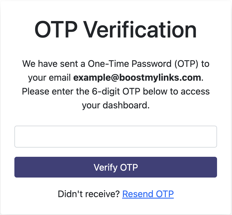 OTP Verification