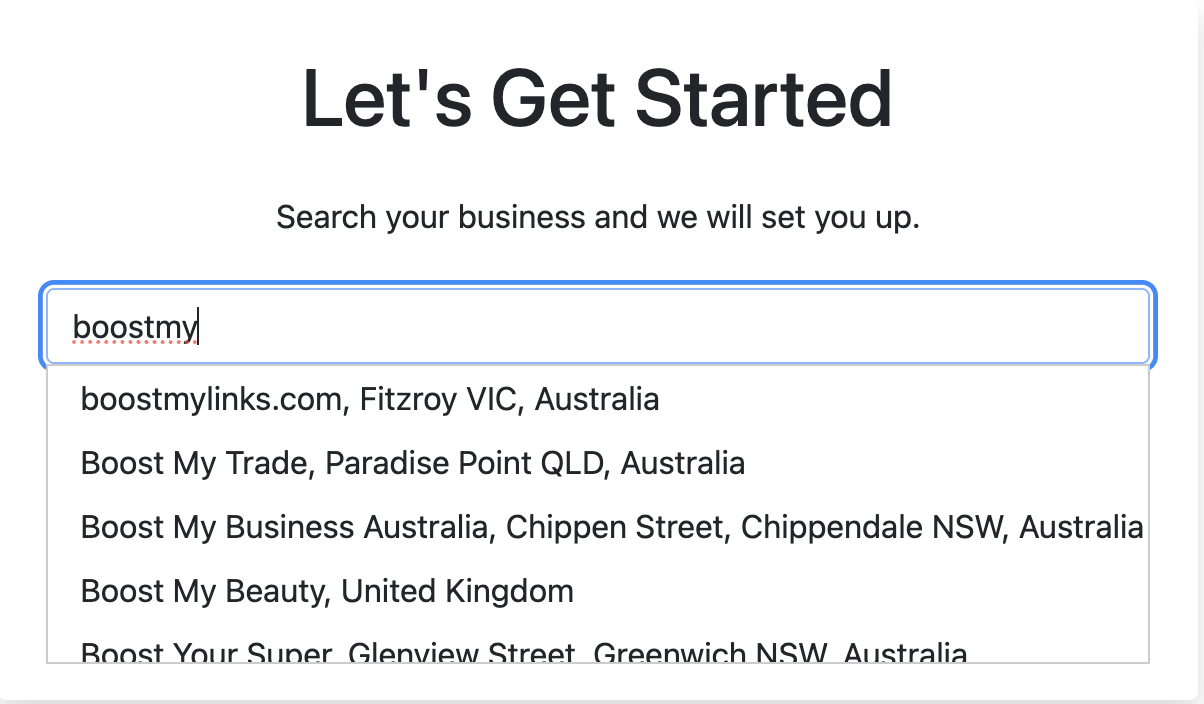 Business Search
